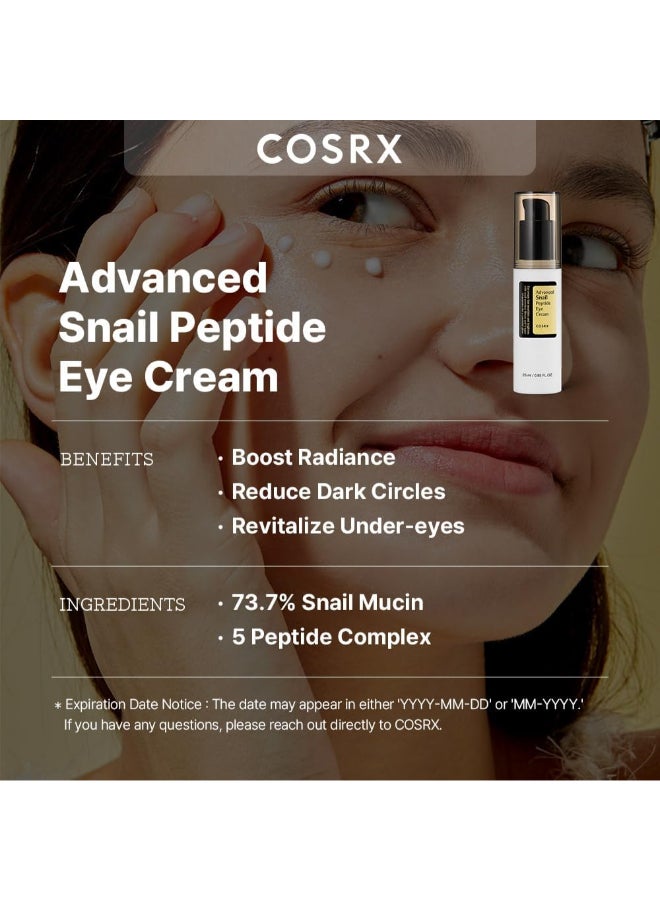 COSRX Advanced Snail, Peptide Eye Cream (25 Ml) 25ml - Image 3