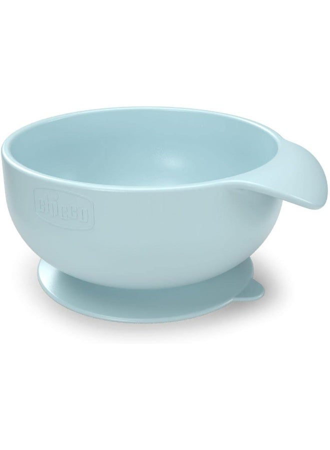Chicco - Easy Bowl Silicone 6M+, Light Blue - Image 1