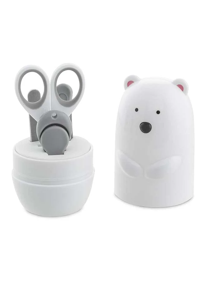 شيكو مجموعة المانيكير 4 في 1 للأطفال - بتصميم الدب القطبي من سن يوم فما فوق