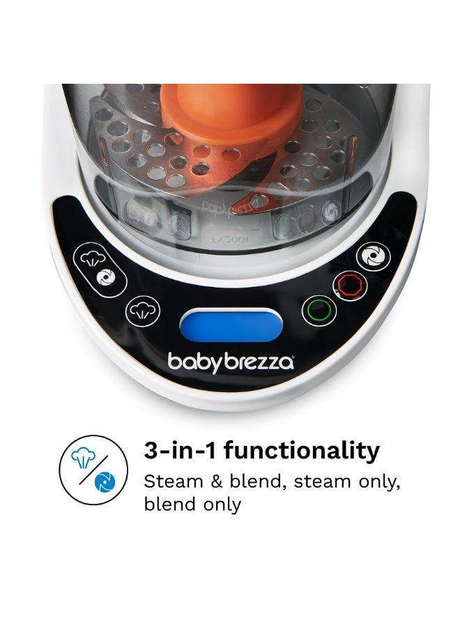 بيبي بريزا ماكينة صنع طعام الأطفال الفاخرة بخطوة واحدة، تتضمن 3 أكياس و3 أقماع للطهي والخلاط الآلي - Image 5