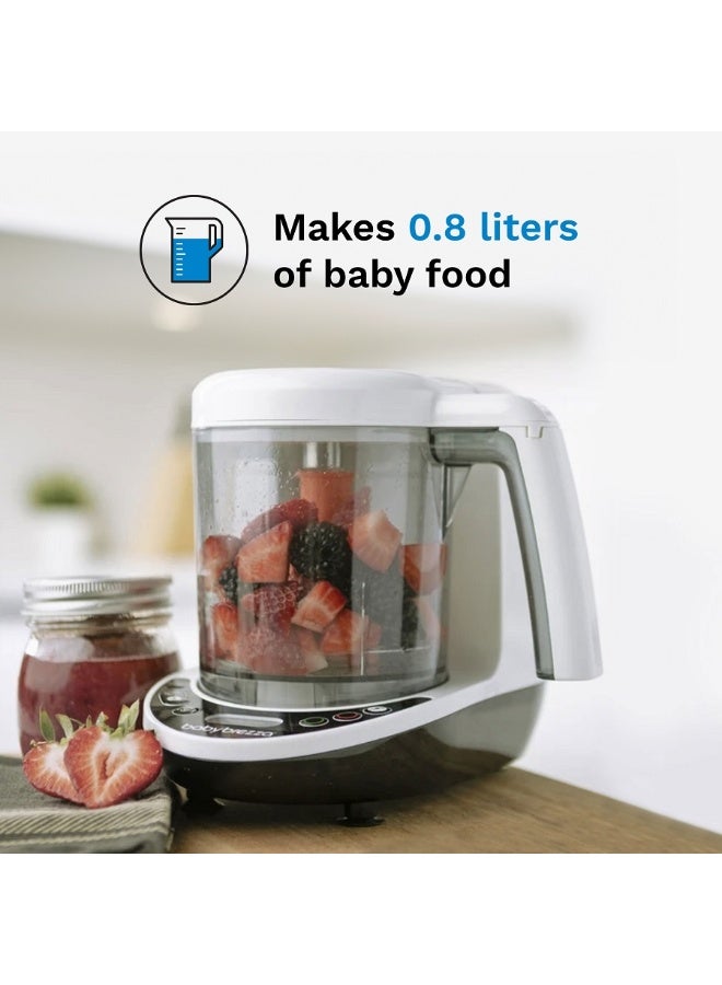 بيبي بريزا ماكينة صنع طعام الأطفال الفاخرة بخطوة واحدة، تتضمن 3 أكياس و3 أقماع للطهي والخلاط الآلي - Image 4