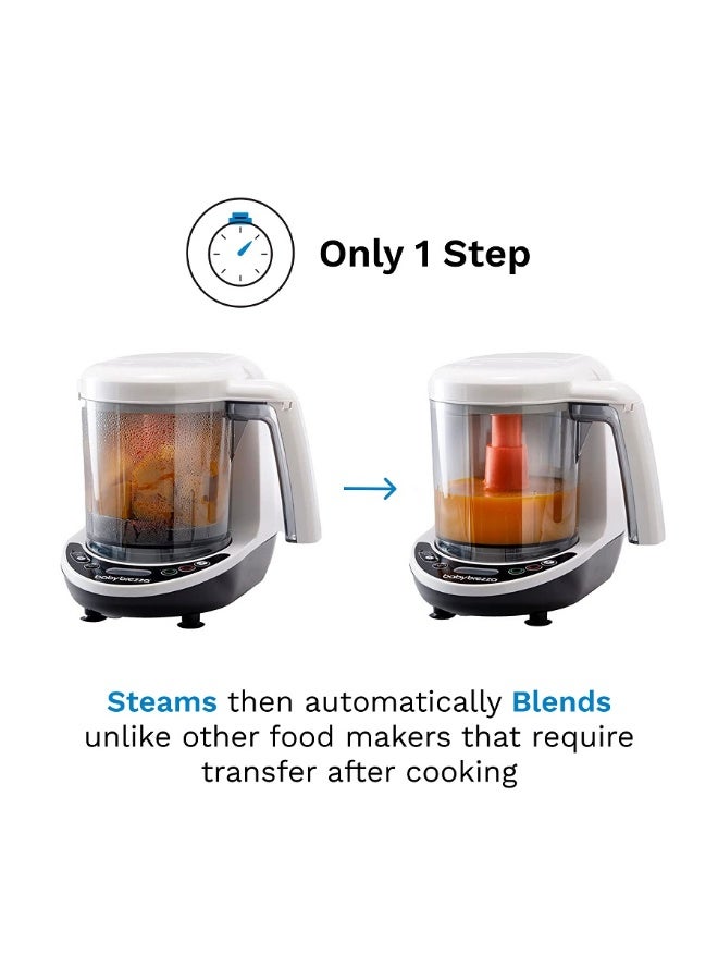 بيبي بريزا ماكينة صنع طعام الأطفال الفاخرة بخطوة واحدة، تتضمن 3 أكياس و3 أقماع للطهي والخلاط الآلي - Image 2