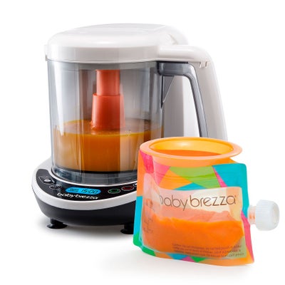 Baby Brezza One Step Baby Food Maker Deluxe – Auto shut Off, Dishwasher Safe Cooker and Blender to Steam + Puree Organic Food for Infants + Toddlers