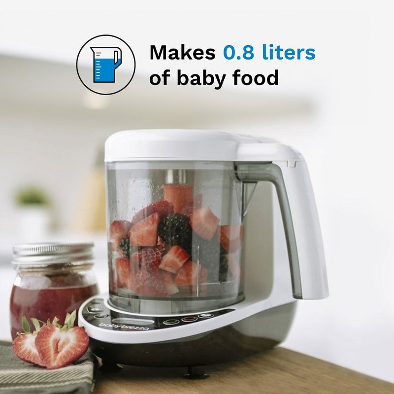 Baby Brezza One Step Baby Food Maker Deluxe – Auto shut Off, Dishwasher Safe Cooker and Blender to Steam + Puree Organic Food for Infants + Toddlers - Set of 3 Pouches + 3 Funnels - Image 4