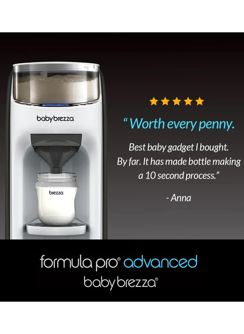 Baby Brezza New and Improved Formula Pro Advanced Formula Dispenser Machine - Automatically Mix a Warm Formula Bottle Instantly - Easily Make Bottle with Automatic Powder Blending, White