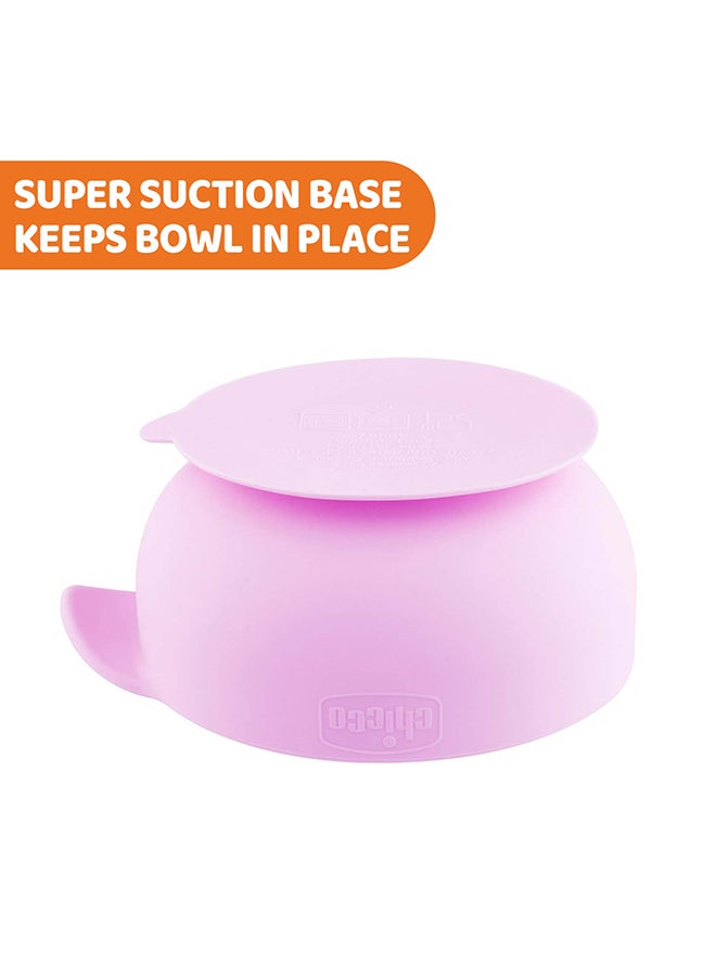Chicco Easy Bowl Silicone 6M+, Pink - Image 3
