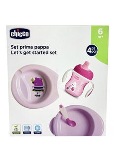 Chicco Weaning Set - Pink - 6M+, Packaging May Vary  - Image 1