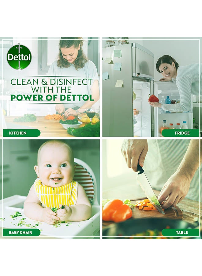 Dettol - Fresh Antibacterial Disinfecting Surface Large Wipes With Resealable Lid, 80 Count Multicolour - Image 1