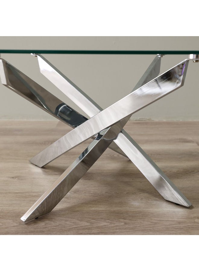 DANUBE HOME Leonardo Coffee Table Clear/White 120 x 60 x 45cm - Image 5