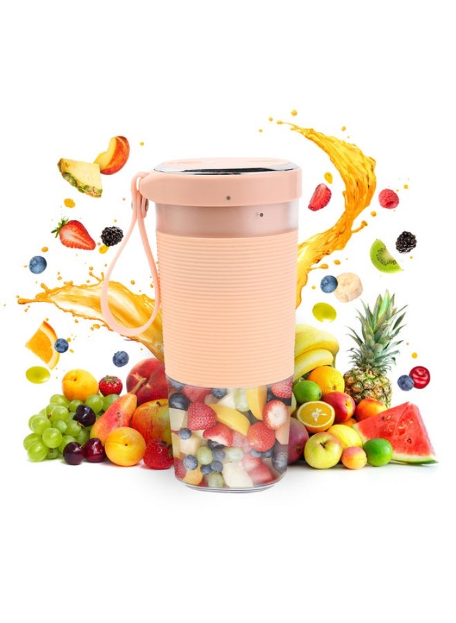 Juicer Two Blades - Pink - Portable USB Rechargeable Blender with 300ml BPA-Free Cup, Magnetic Charging, and Leak-Proof Lid - Makes Creamy Smoothies & Shakes for Kitchen, Travel, Gym, & Summer 50 W W14-0563 Pink - Image 1