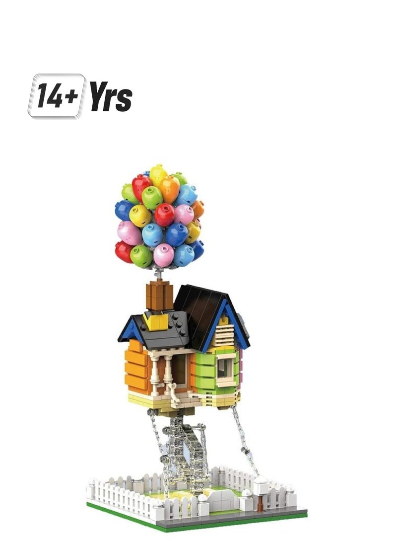 Building072 Mini Blocks Romantic Balloon House Building Blocks Toy 14+ Years  - Image 1