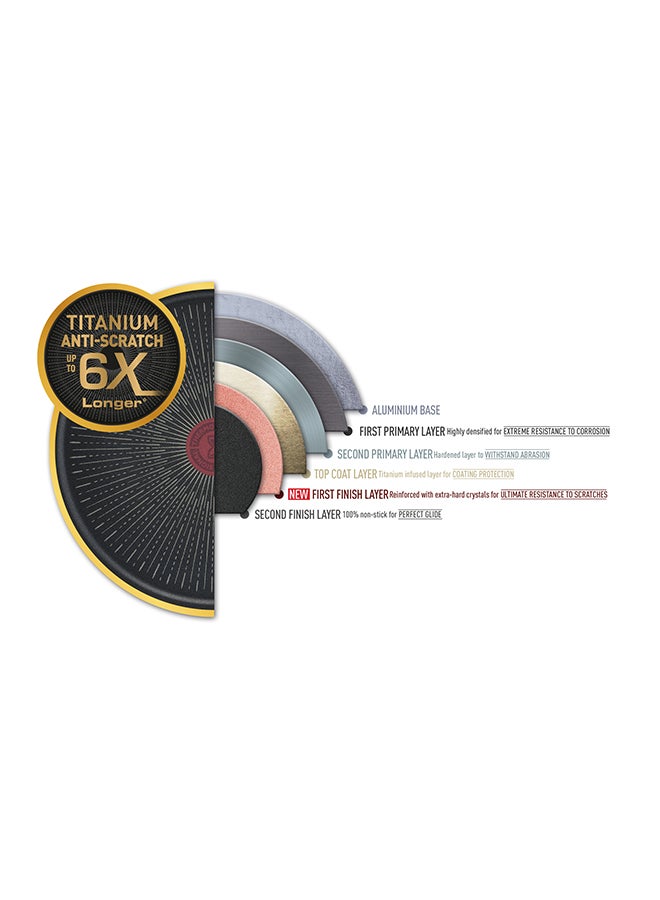 تيفال TEFAL مقلاة | UNLIMITED 30 سم | مقاومة للخدش | طلاء غير لاصق 100% آمن | مؤشر حرارة Thermo Signal™ | تحمير مثالي | صنع في فرنسا | متوافقة مع الحث | ضمان لمدة سنتين | G2550702 أسود 30 cmسم - Image 3