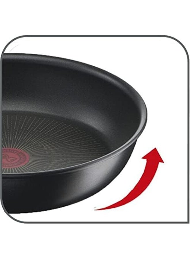 Tefal - TEFAL Frying Pan | UNLIMITED frypan 22 cm | Scratch resistance | 100% safe non stick coating | Thermo signal™ | Perfect searing | Made in France | Induction | 2 Years Warranty | G2550302 Black 22 cmcm - Image 1
