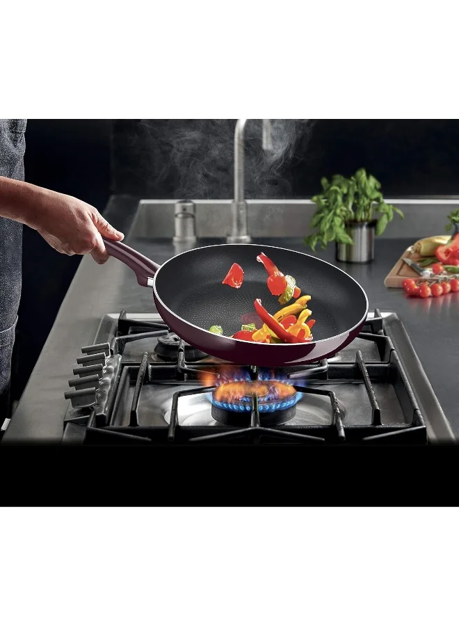 Tefal TEFAL Resist Intense Frypan | 28 cm | Non-Stick Pan | Easy to Clean | Non-Stick Coating | Thermo-Signal™ | Healthy Cooking | Safe Cookware | France | Searing | Recipes | D5220683 Black 28cm