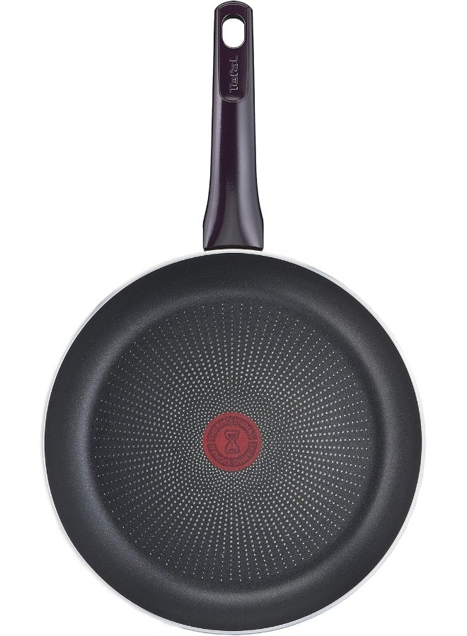 تيفال TEFAL Resist Intense Frypan | مقلاة تيفال ريزست إنتنس | 28 سم | مقلاة غير لاصقة | سهلة التنظيف | طبقة غير لاصقة | تقنية تيرمو-سيجنال™ | طهي صحي | أواني طهي آمنة | فرنسا | تحمير | وصفات | D5220683 أسود/ أحمر 28سم  - Image 2