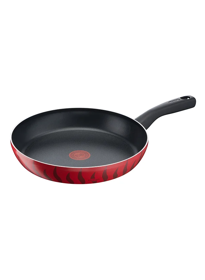 تيفال TEFAL مقلاة | G6 Tempo Flame 30 سم Tawa Pan | غير لاصق مع مؤشر Thermo Spot | أحمر | ألومنيوم | ضمان لمدة سنتين | C3041583 أسود/ أحمر 24 cmسم