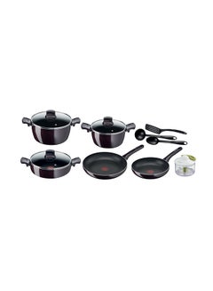 Tefal TEFAL Cookware Set | G6 Resist Intense 12 Pcs Cooking Set | Non-Stick |Burgundy | Aluminium | 2 Years Warranty | D5229383 Burgundy 26cm  - Image 1