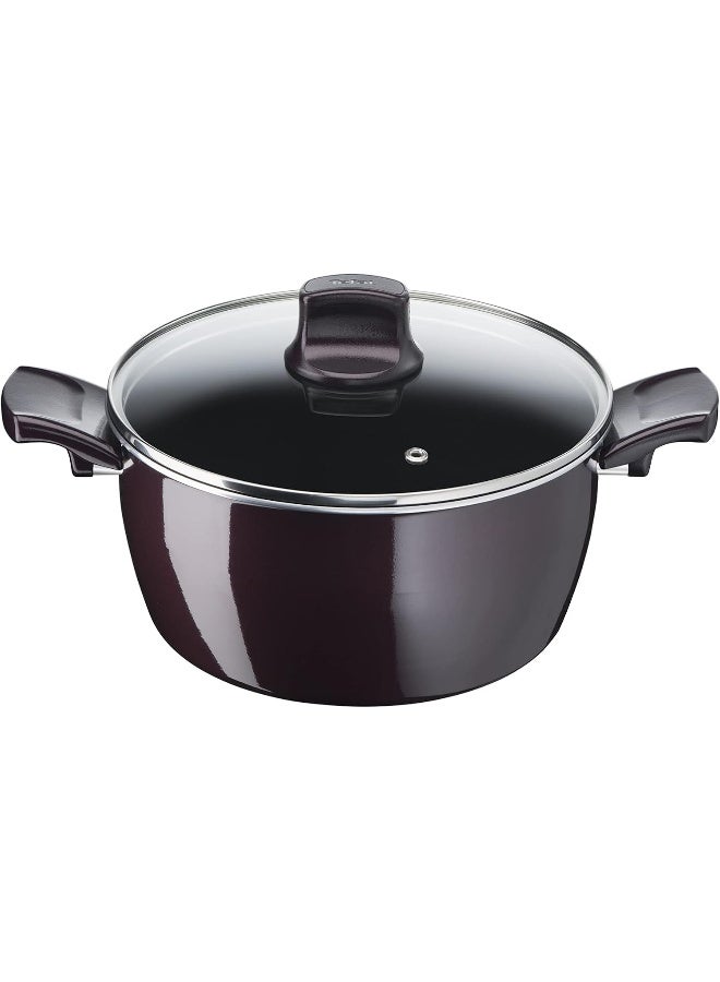 تيفال G6 Resist Intense طقم طهي 7 قطع قدور طهي من الألومنيوم 22/26 سم، مقلاة 28 سم، مقلاة 24 سم أسود/شفاف 28 سم أسود/شفاف 28سم - Image 2