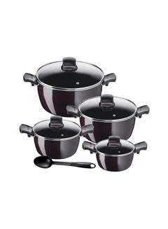 Tefal 9-Piece Aluminium Non-Stick Coating G6 Resist Intense Cookware Set Black 26cm  - Image 1