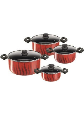 Stewpots 8 Pcs Set 18/22/26/30 Cm |Tempo Flame Cookware | Safe Non Stick Coating |Made In France | Cooking Lid 4 Pcs| Boiling Stewing Recipe| 2 Years Warranty Tempo Flame - pnsku/N47940969A/45/_/1744181750/10dff12b-4c9d-4265-8f23-28aba551c40a