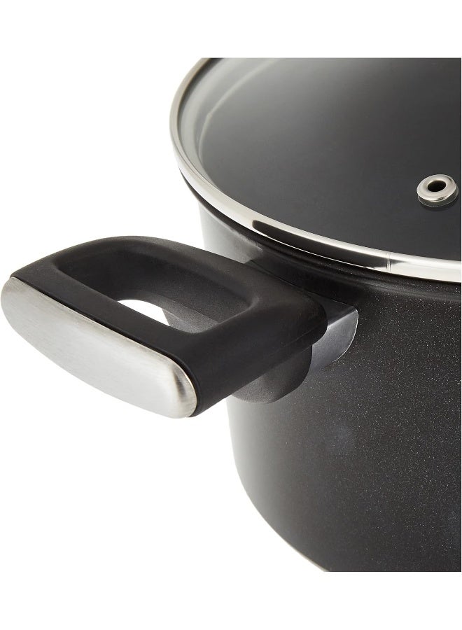 تيفال - TEFAL قدر طبخ | UNLIMITED قدر طبخ 24 سم مع غطاء | طلاء غير لاصق سهل التنظيف | مؤشر Thermo signal™ | طهي صحي وآمن | صنع في فرنسا | ضمان لمدة سنتين | G2554602 أسود/شفاف 24سم - Image 1
