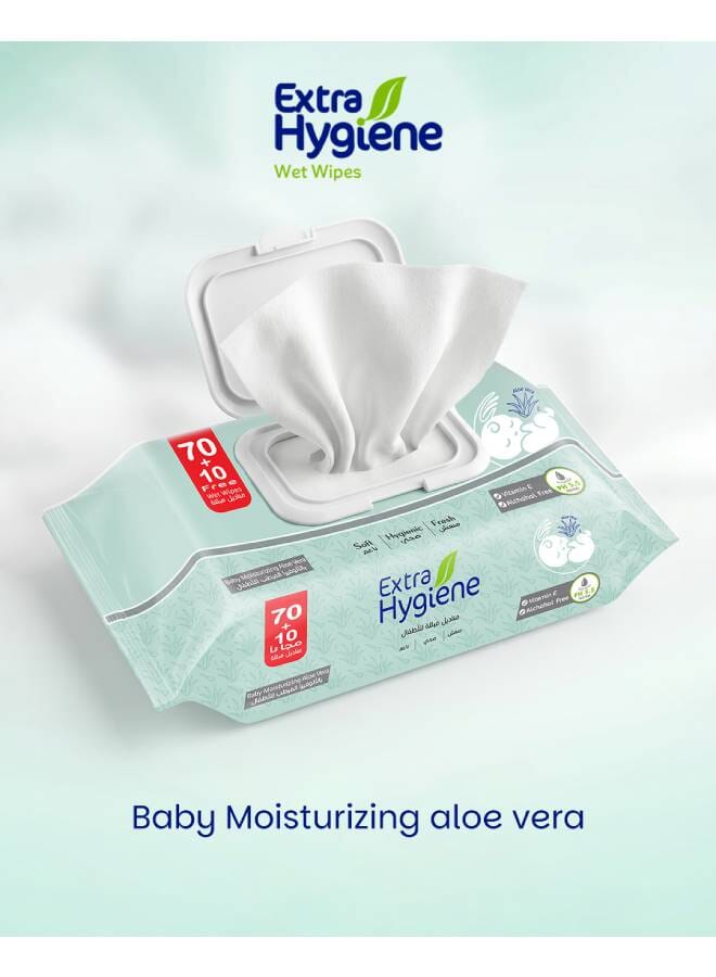 Hygiene 80 Piece - Baby Wipes with Aloe vera - Image 2