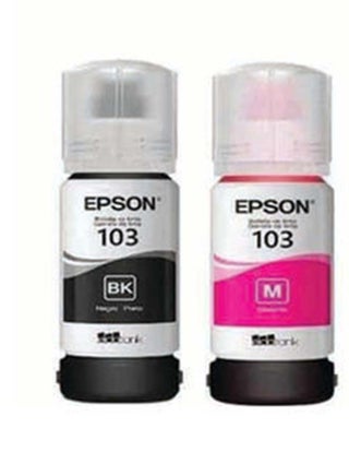 Pack of 4 Epson 103 Ink Bottle Set Black, Cyan, Yellow & Magenta - view 5