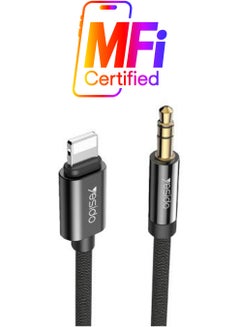 Lightning To 3.5mm jack AUX Audio Cable For iphone Black