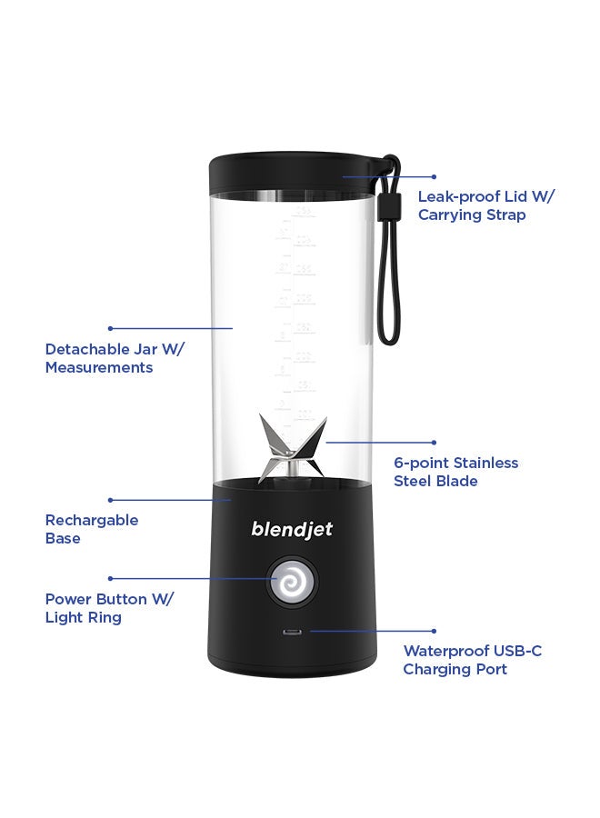 بليندجيت خلاط V2 محمول - سعة 16 أوقية، خال من البيسفينول أ 475 ml 200 W BJ-V2X-Black أسود  - Image 2
