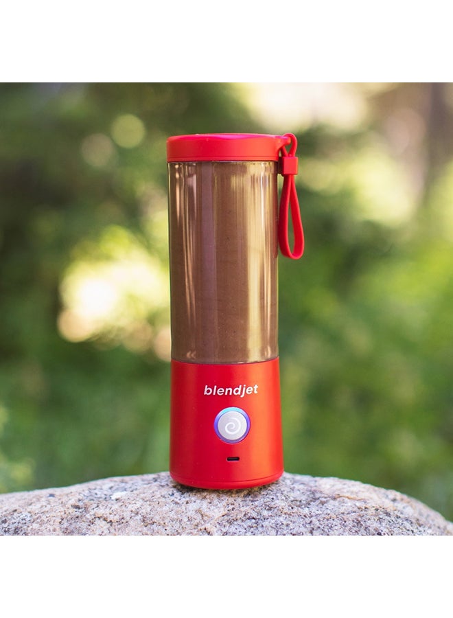 blendjet - V2 Portable Blender Smoothie Maker, Personal Blender, Fruit Blender, Leak Proof Juicer, BPA-Free 475ml 200W Sports Bottle, USB-C Rechargeable, Ice Crusher With Stainless Steel Blades 475 ml 200 W BJ-V2X-Red Red - Image 1