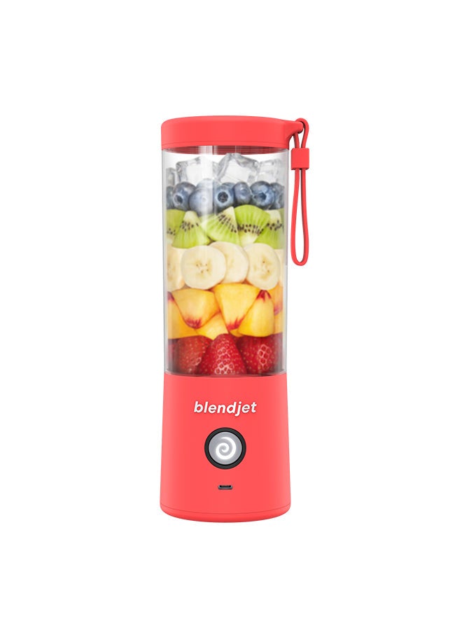 blendjet - V2 Portable Blender Smoothie Maker, Personal Blender, Fruit Blender, Leak Proof Juicer, BPA-Free 475ml 200W Sports Bottle, USB-C Rechargeable, Ice Crusher With Stainless Steel Blades 475 ml 200 W 2 Coral Orange - Image 1
