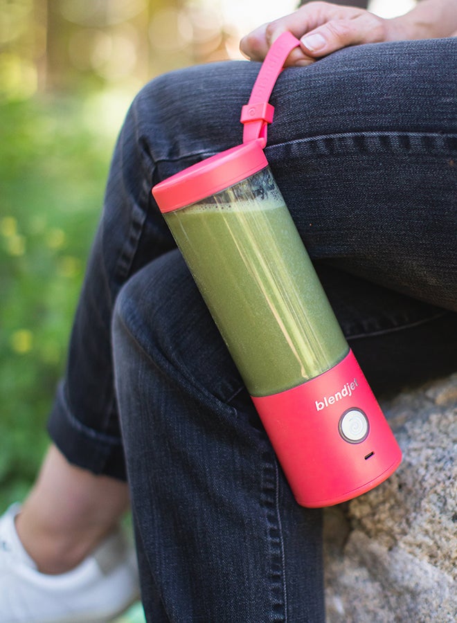 blendjet - V2 Portable Blender Smoothie Maker, Personal Blender, Fruit Blender, Leak Proof Juicer, BPA-Free 475ml 200W Sports Bottle, USB-C Rechargeable, Ice Crusher With Stainless Steel Blades 475 ml 200 W 2 Coral Orange - Image 1