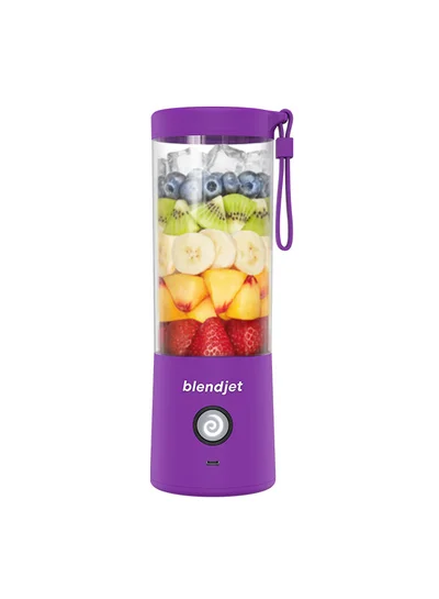 blendjet V2 Portable Blender | World's Most Powerful 16Oz @22,000 RPM, 6 Stainless Steel Blades, Ice Crasher, USB-C Charging, Leak Proof, Self Cleaning, Safety Features, BPA Free - Purple
