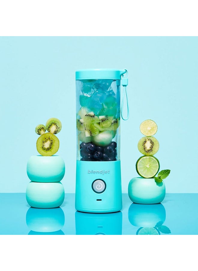 blendjet - V2 Portable Blender Smoothie Maker, Personal Blender, Fruit Blender, Leak Proof Juicer, BPA-Free 475ml 200W Sports Bottle, USB-C Rechargeable, Ice Crusher with Stainless Steel Blades 475 ml 200 W 2-MINT Mint Blue - Image 1