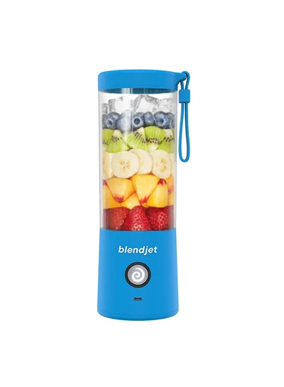 blendjet V2 Portable Blender | World's Most Powerful 16Oz @22,000 RPM, 6 Stainless Steel Blades, Ice Crasher, USB-C Charging, Leak Proof, Self Cleaning, Safety Features, BPA Free - Ocean