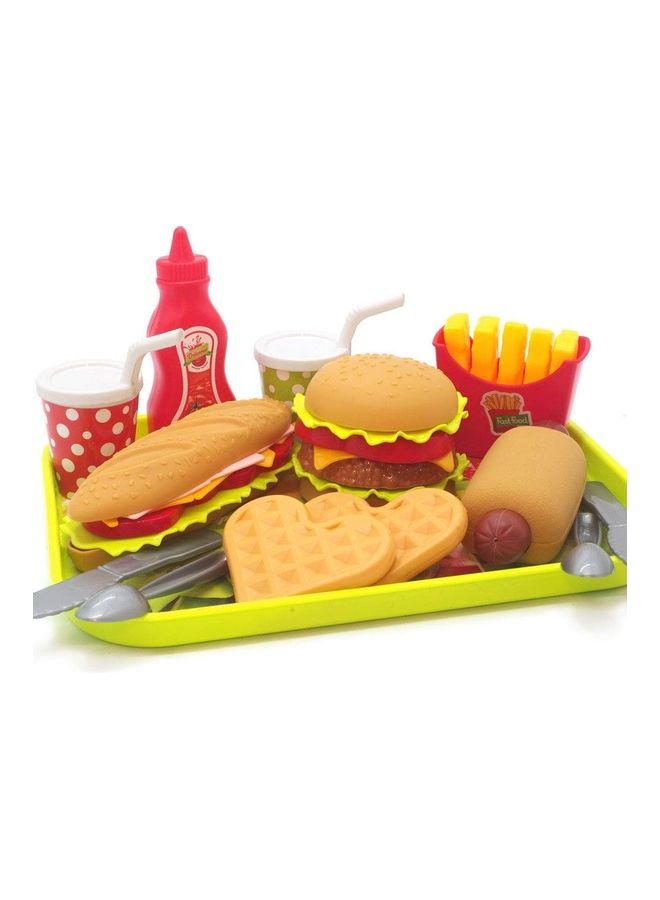 18-Piece Tableware Fast Food Pretend Play Set - Image 3