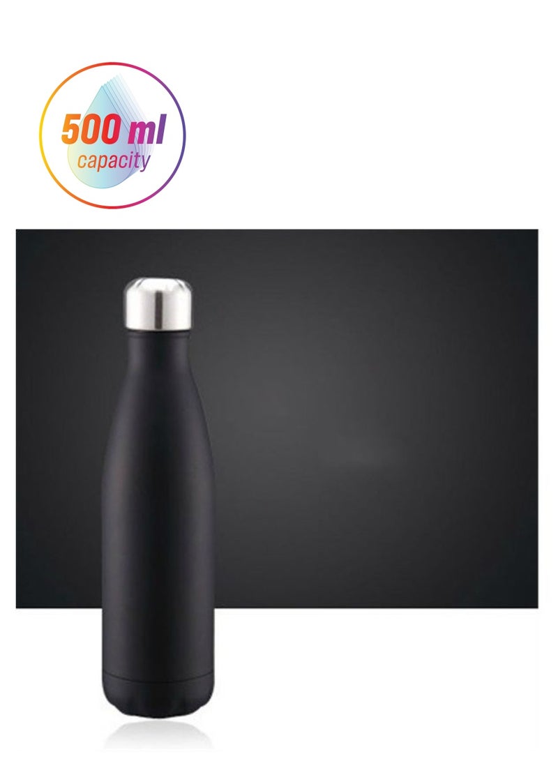 Portable Stainless Steel Vacuum Flask Black 