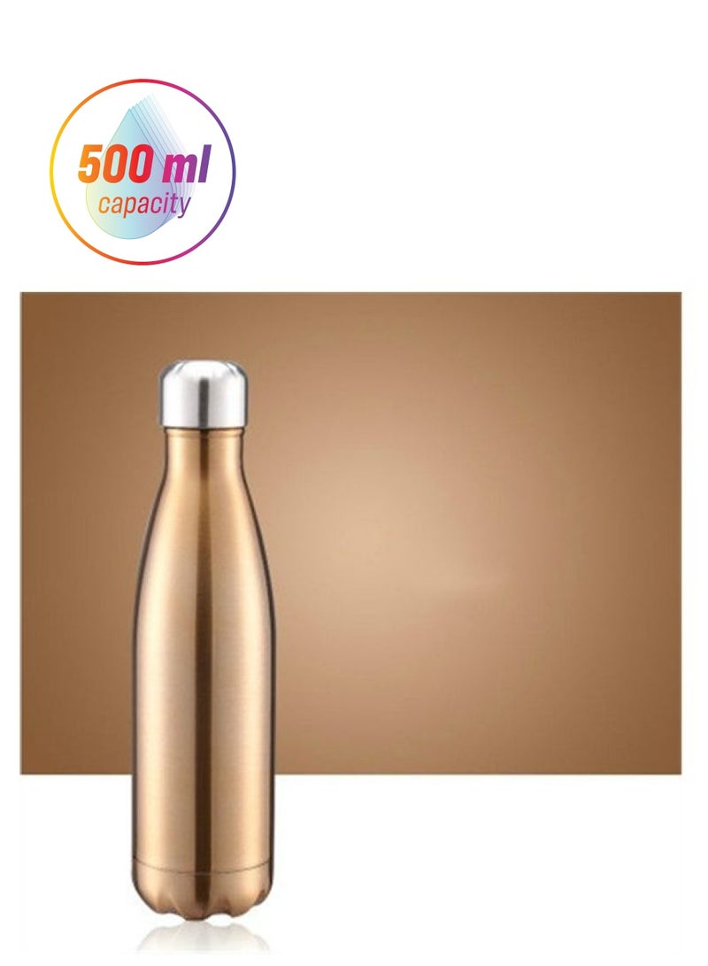 Portable Stainless Steel Vacuum Flask Champagne 