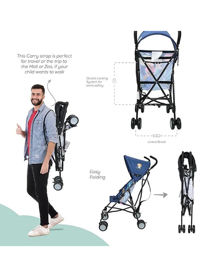 Disney Frozen 2 Lightweight Buggy Stroller - B801FT Purple