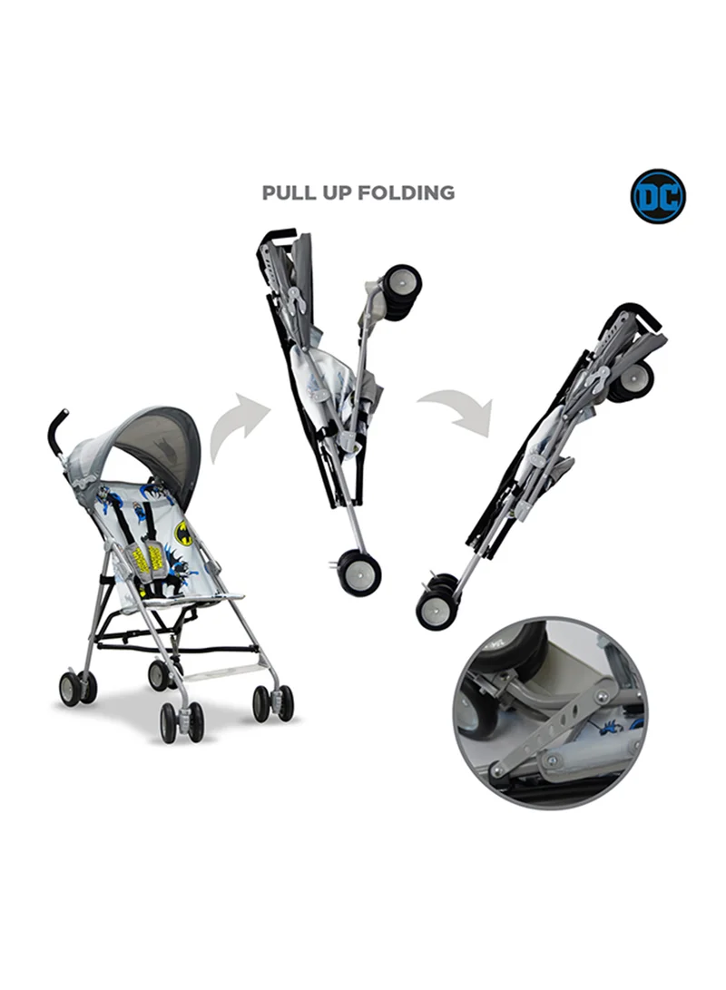 Warner Bros Trucare FZC Warner Bros. Batman Lightweight Buggy Stroller | 3 - 36 Months, Grey, Rear Breaks, Shoulder Strap And More.