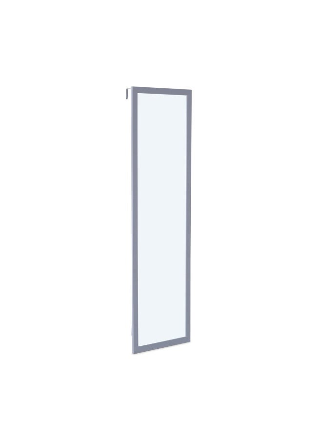 Pan Home - Over Door Mirror Full Length, Wall Mounted Mirror Door Hung Mirror for Bathroom/Bedroom/Wardrobe Toughened Glass White - Image 1