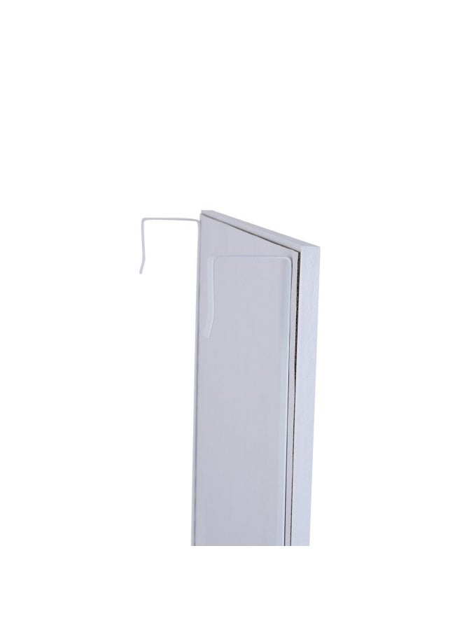 Pan Home - Over Door Mirror Full Length, Wall Mounted Mirror Door Hung Mirror for Bathroom/Bedroom/Wardrobe Toughened Glass White - Image 1