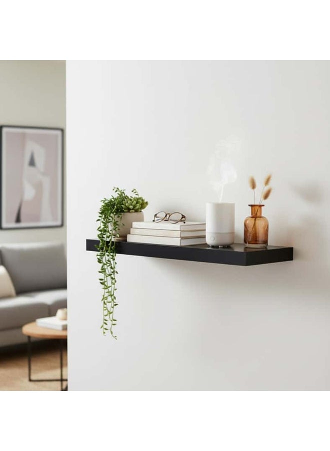 Pan Home Floating Wall Shelf 24x4x60cm - Black Black 60x24x4cm - Image 1