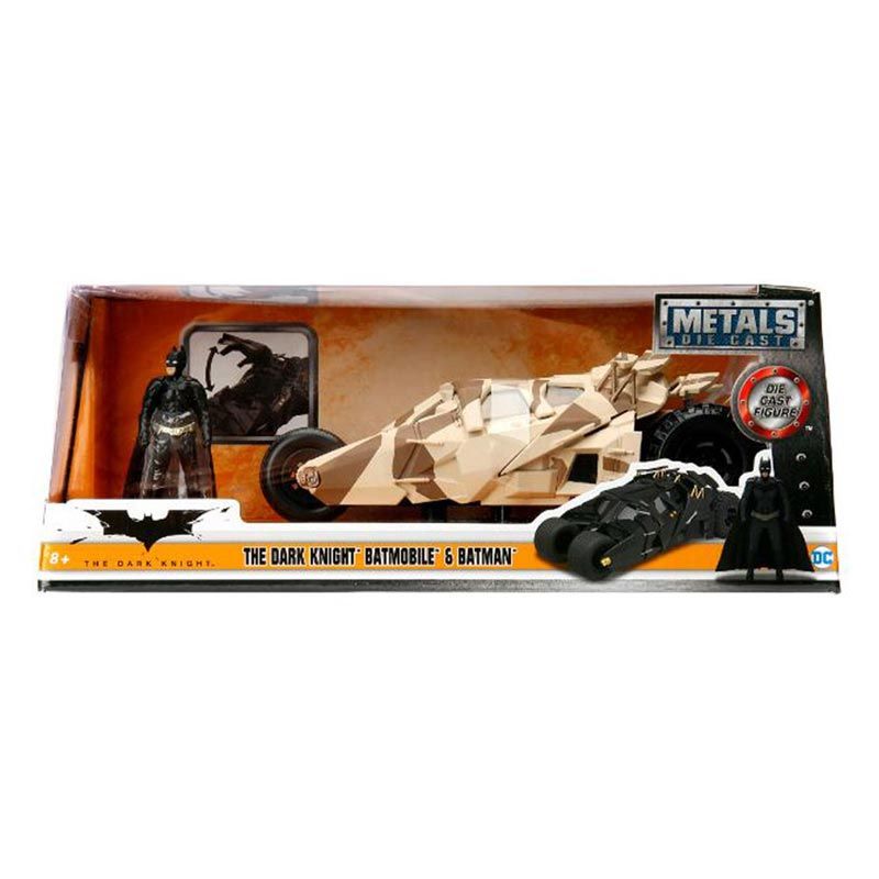 JADA Toys The Dark Knight Batmobile Die-cast Vehicle with Batman Figure, Toys for Kids and Adults – 1:24 Scale, Multicolor 11.43cm - Image 3
