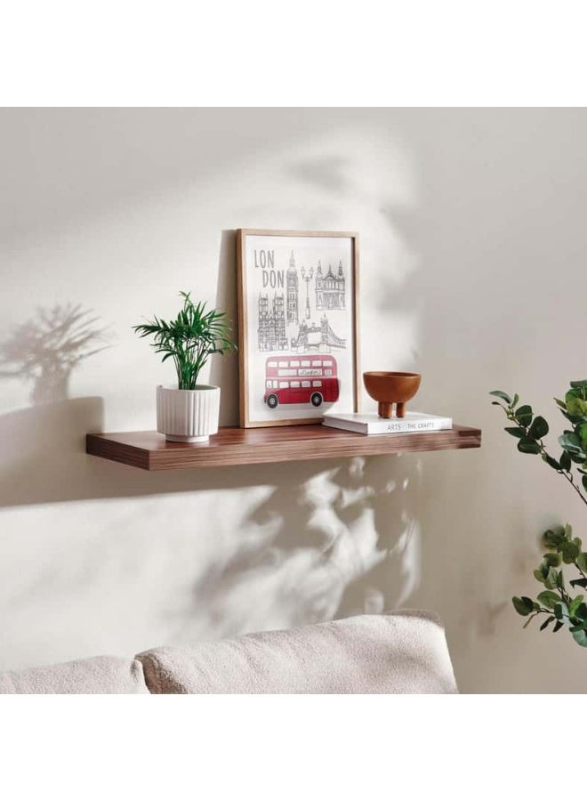 Pan Home Floating Wall Shelf 24x4x80cm - Walnut Walnut 80x24x4cm - Image 1