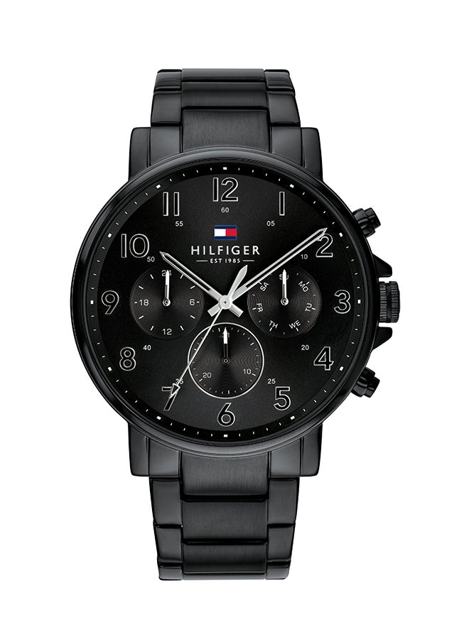 تومي هيلفيغر ساعة يد دانيل بقرص باللون الأسود - طراز 1710383 للرجال - Image 1