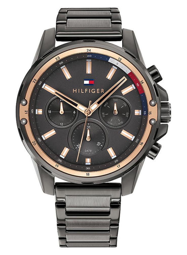 TOMMY HILFIGER Men's MASON Round Shape Stainless Steel Analog Wrist Watch 45 mm - GREY - 1791790 - Image 1