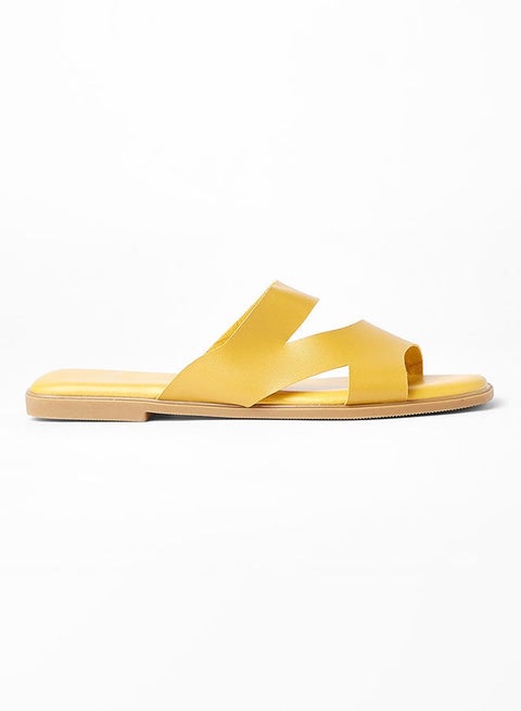 Stylish Comfortable Flat Sandals Mustard