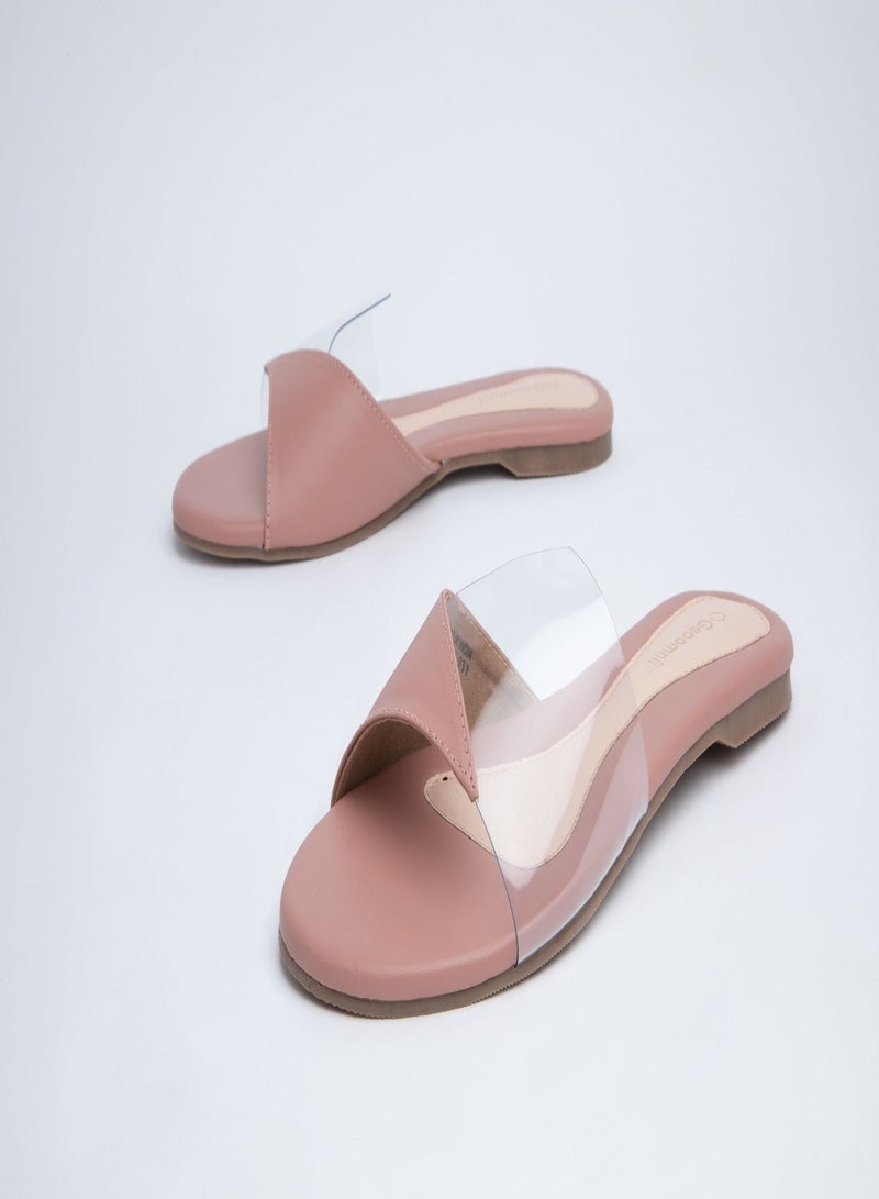 Geoomnii - Megan Dyed Flat Sandals Brown - Image 1