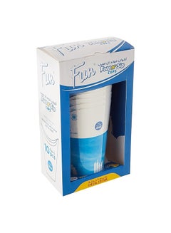 Fun 10 Piece Fold And Sip Biodegradable Paper Cups Multicolour  - Image 2
